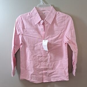 Pink Button Down Kids Shirt